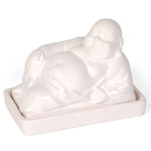 Buddha Butter Dish - White Image 1
