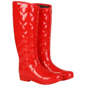 Hunter Women's Regent Savoy Wellies - Pillar Box Red - 3 - Red Image 1
