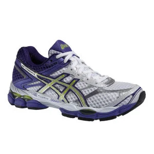 Asics Women's Gel-Cumulus 16 Trainers - White/Lightning/Purple - 4 - White/Yellow/Purple Image 1