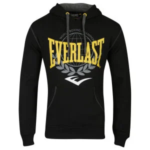 Everlast Men's Large Print Hooded Sweat - Black/Yellow