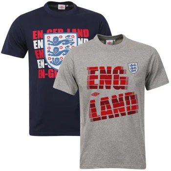 Umbro Men's England 2-Pack T-Shirts - Navy/Grey