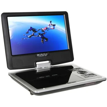 iKasu 9 Inch Portable DVD Player with Freeview and Rotating Screen - Silver
