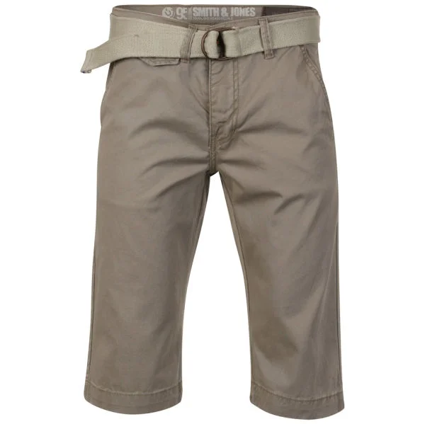 Smith & Jones Men's Chinso Belted Chino Shorts - Sage - 28 waist - Sage Image 1