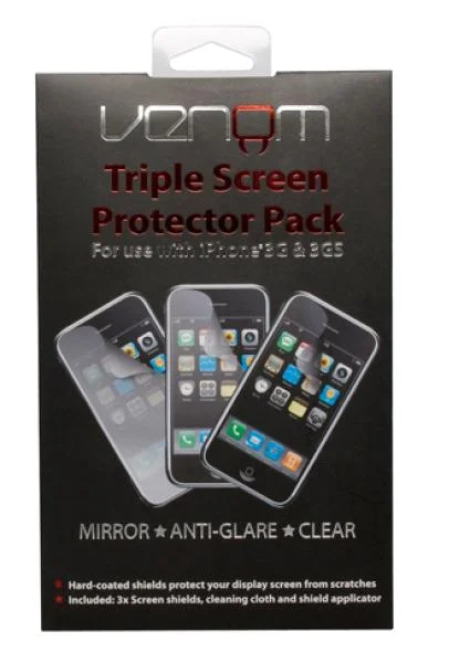 Venom Triple Screen Protector Pack (for iPhone 3G & 3GS) Image 1