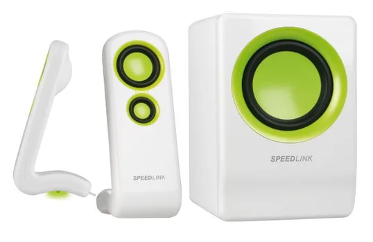 SPEEDLINK Vivente 2.1 Subwoofer Speaker System - (White/Green)