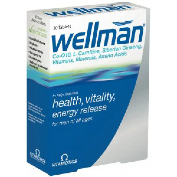 Vitabiotics Wellman Original - 30Tablets - Box - Unflavoured Image 1