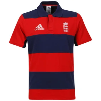 adidas Men's England 3 Lions Short Sleeved Polo - Red/Navy