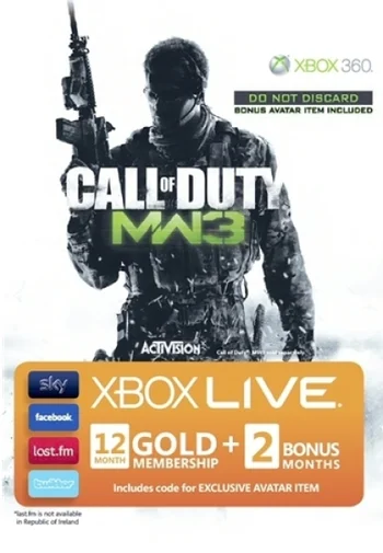 Xbox Live 12 Month Subscription (Call Of Duty: Modern Warfare 3 Themed + 2 Months Free Including Avatar)