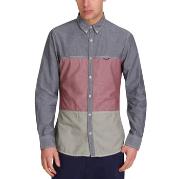 Mas-if Men's Wig Wam Mix Chambray Shirt - Block Colour