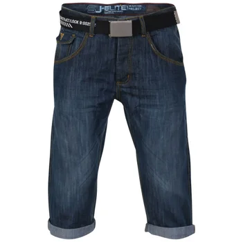 Smith & Jones Men's Belted Trip Denim Shorts - Midwash