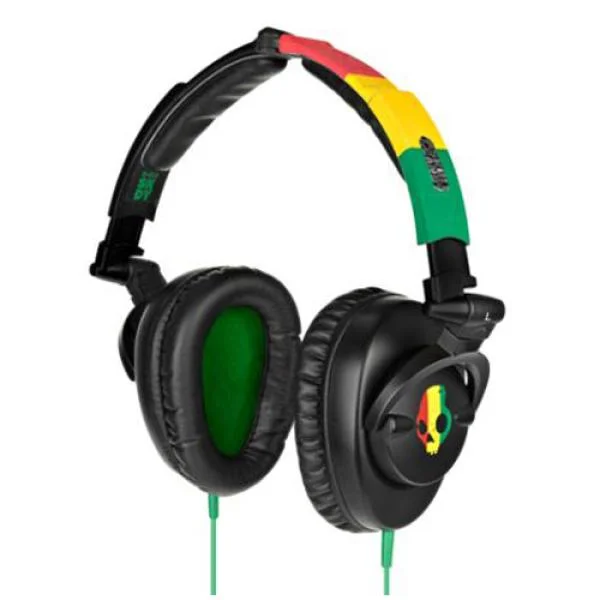Skullcandy 2010 Skullcrushers Headphones - Rasta Image 1