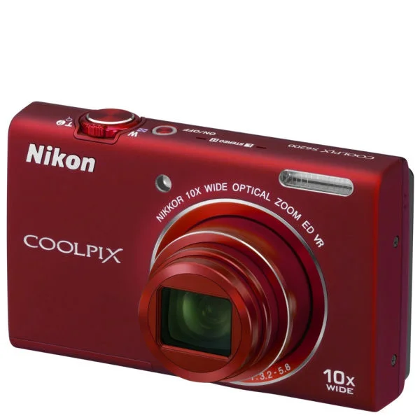 Nikon Coolpix S6200 Compact Digital Camera - Red (16MP, 10x Optical Zoom) 2.7 Inch LCD Refurbished Image 1