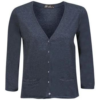 Brave Soul Women's Buttoned Cardigan - Navy