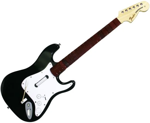 Rock Band 3 Xbox 360 Wireless Fender™ Stratocaster™ Guitar Controller (Black) Image 1