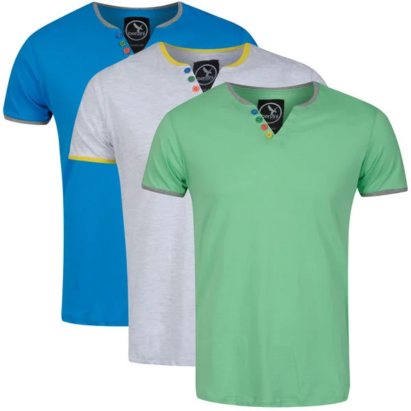 Benzini Men's Gogle 3-Pack T-Shirts - Green/Ash/Electric - S - Green/Ash/Electric Image 1