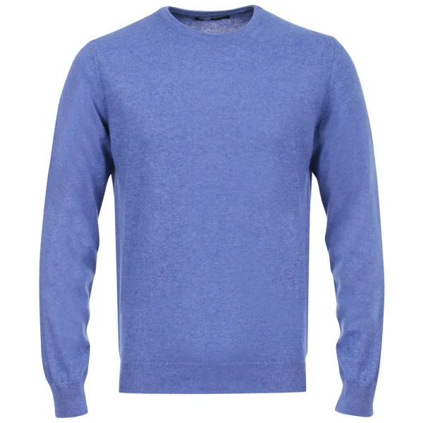 Romeo Gigli Men's Italian Crew Neck Cashmere Jumper - Blue - M - Blue Image 1