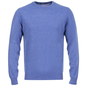 Romeo Gigli Men's Italian Crew Neck Cashmere Jumper - Blue