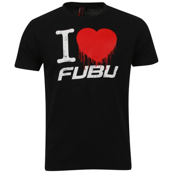 FUBU Men's 'I Love FUBU' T-shirt - Black - S - Black Image 1