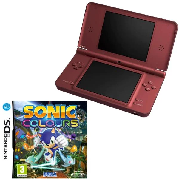 Nintendo DSi XL Wine Red: Bundle (Includes Sonic Colours) Image 1