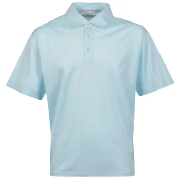 Calvin Klein Men's 3 Button Golf Polo - Blue/White