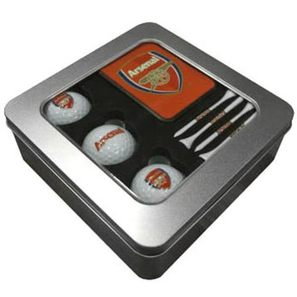 Arsenal FC Golf Gift Box Tin- Balls/Tees/Bag Tag Image 1