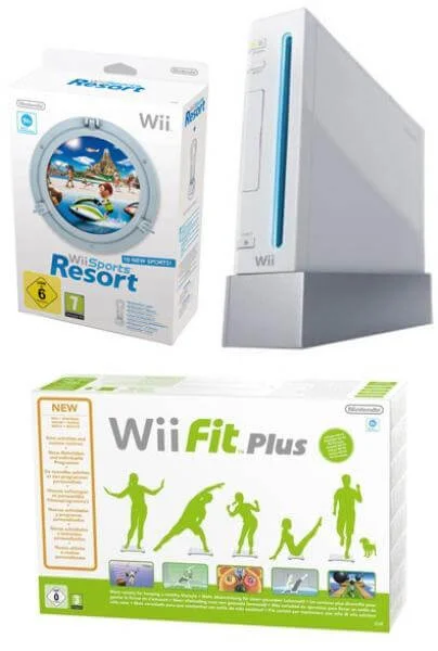 Nintendo Wii Console: Bundle (Including Wii Sports Resort, & Wii Fit Plus with Board) Image 1