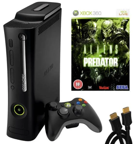 Xbox 360 Elite Console: Bundle (including Aliens Vs Predator & HDMI Cable) Image 1