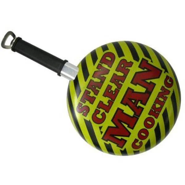Stand clear Man Cooking Frying Pan Image 1