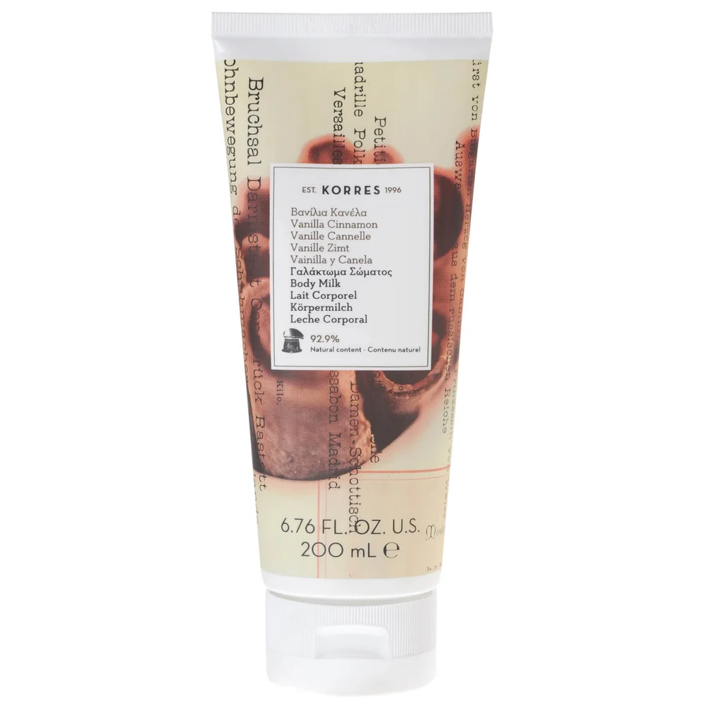 KORRES Vanilla Cinnamon Body Milk (200ml) Image 1