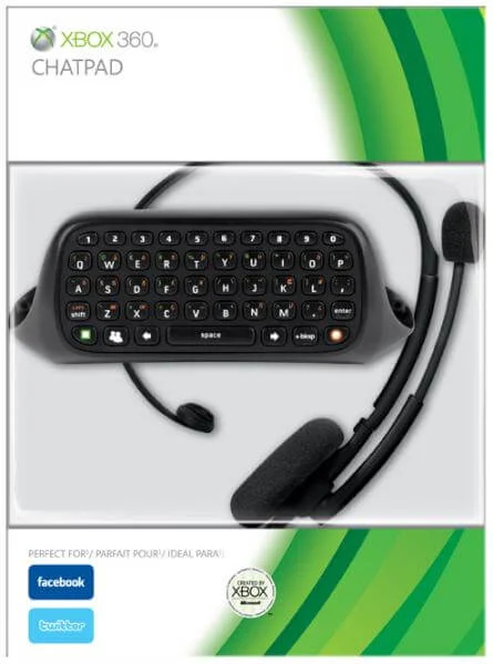 Xbox 360 Chat Pad Inc Wired Headset - Black Image 1