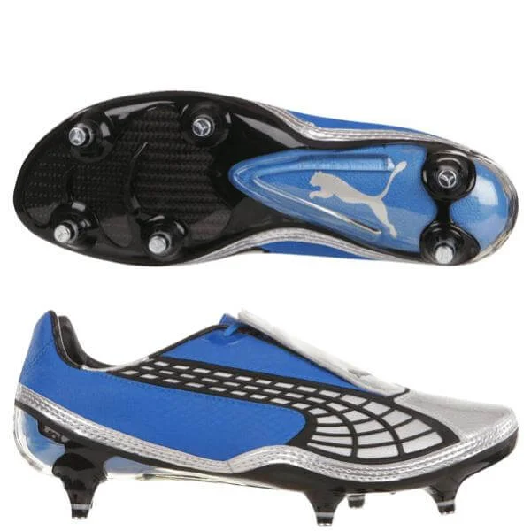Puma V1.10 SG Football Boots - 7 - Silver Image 1
