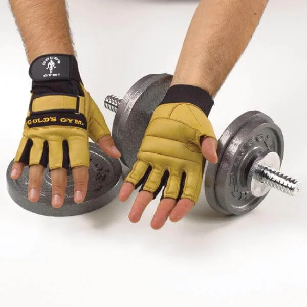 Gold's Gym Adjustable Gel Grip Gloves, L Image 1