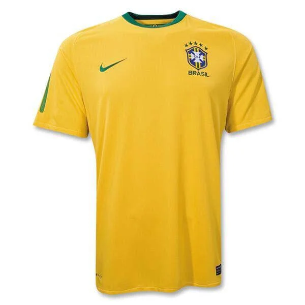 Brazil Home Shirt 2010/11 Short Sleeve - Youths - XS - Yellow Image 1