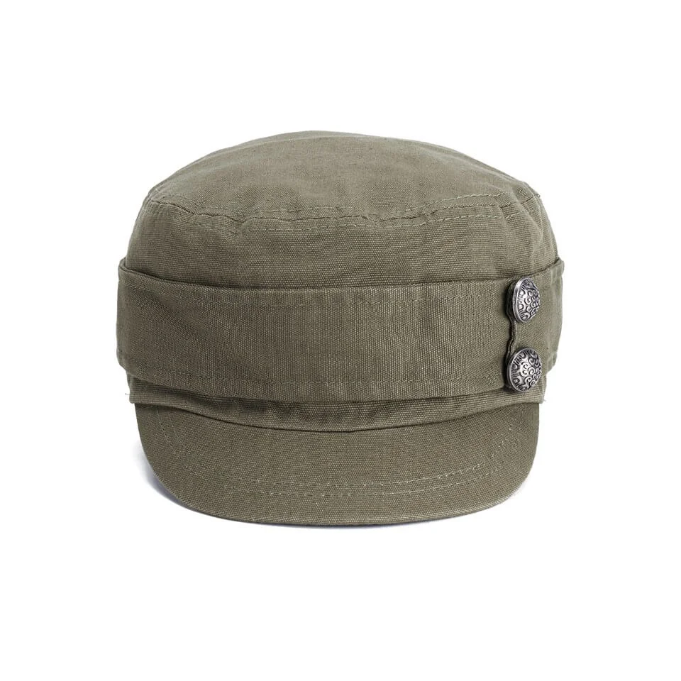 Boardman Bros Women’s Button Detail Porter’s Cap – Khaki - Khaki Image 1