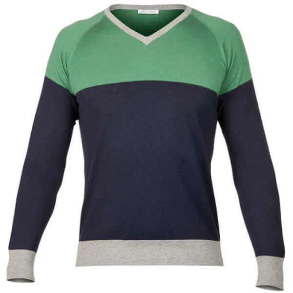 John Smedley Men's Endor V-Neck Pullover - S - Silver Image 1