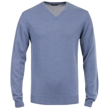 Romeo Gigli Men's Italian V-Neck Cashmere Jumper - Navy