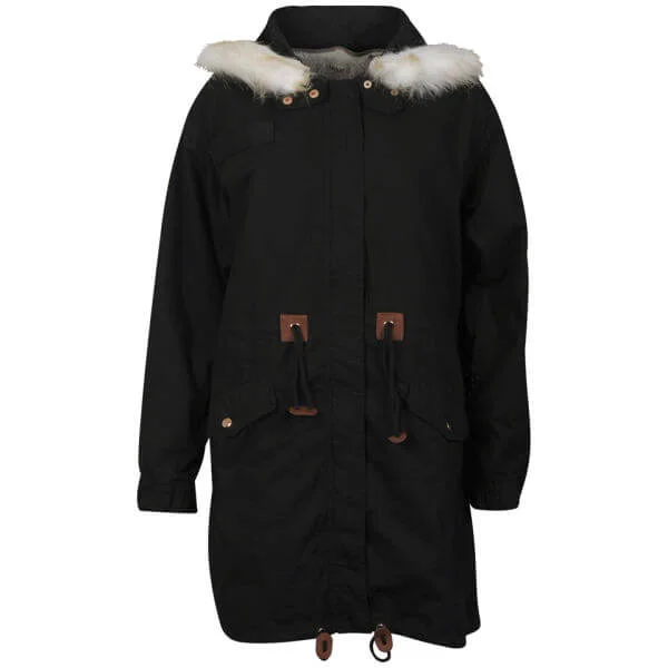 VILA Luxe Women's Bilo Parka - Black - XS - Black Image 1