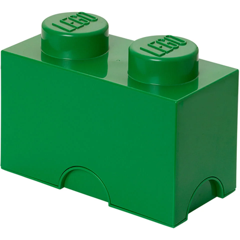 LEGO Storage Brick 2- Dark Green Image 1