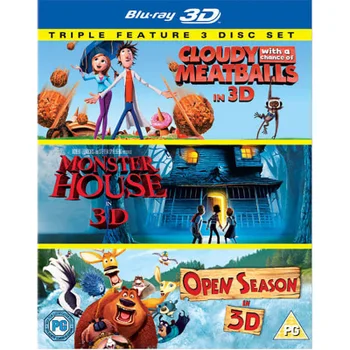 Cloudy with a Chance of Meatballs 3D / Monster House 3D / Open Season 3D