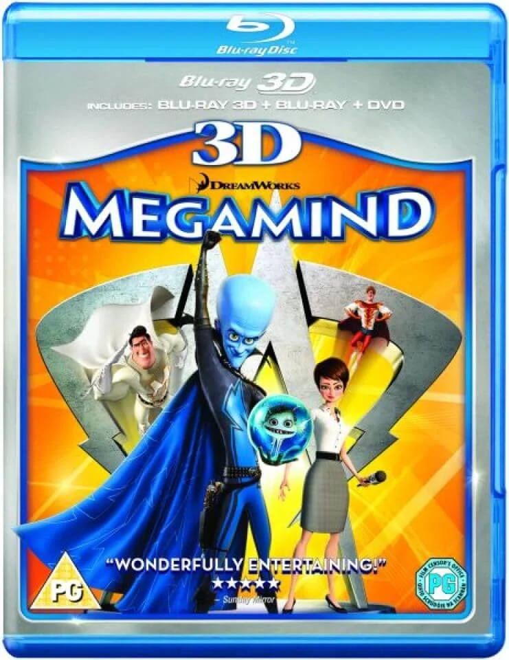 Megamind 3D (3D Blu-Ray, 2D Blu-Ray and DVD) Image 1