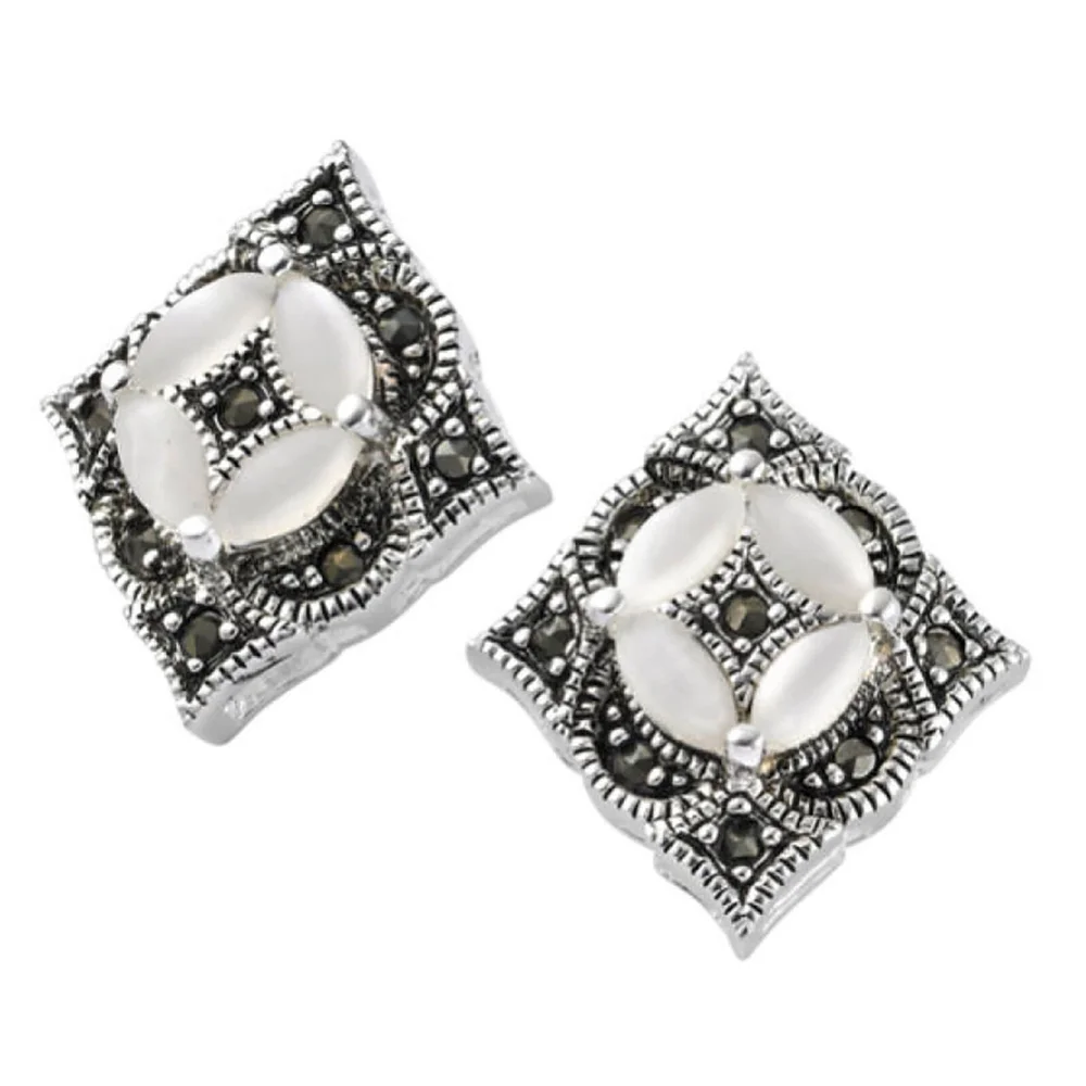 Marcasite Earrings - One Size Image 1