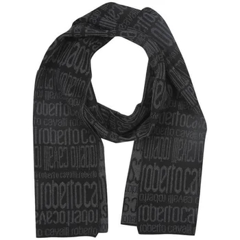 Roberto Cavalli Men's Logo Double Sided Wool Scarf