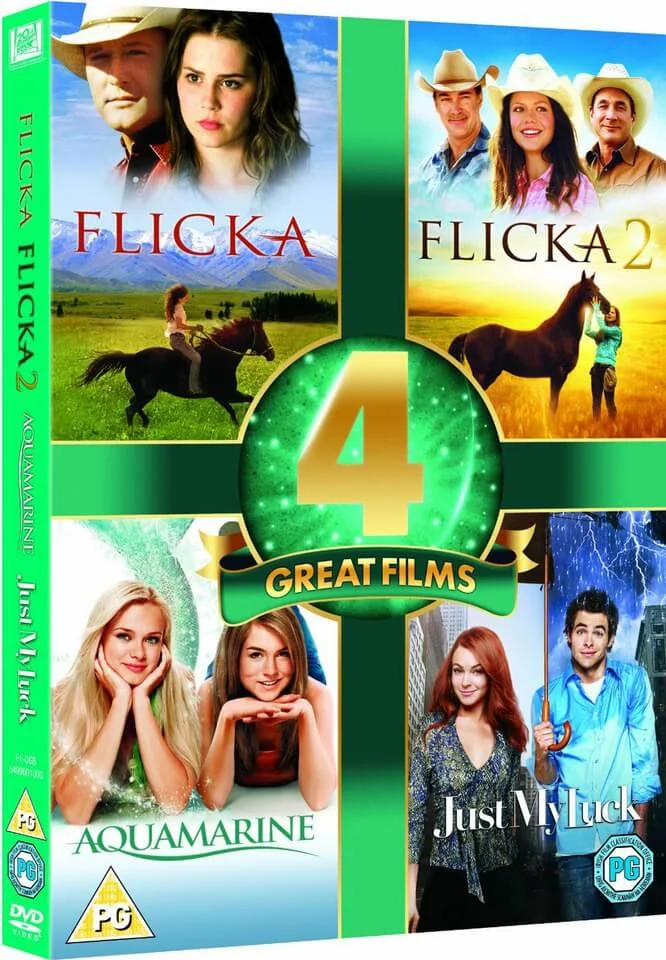 4 Great Films - Aquamarine / Just My Luck / Flicka 1 and 2 Image 1