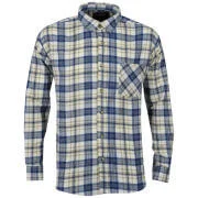 Brave Soul Men's Bate Long Sleeve Shirt - Ecru