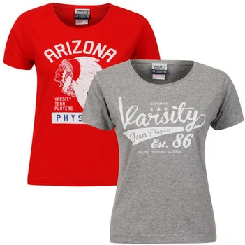 Varsity Team Players Women's 2-Pack T-Shirt - Grey Swoosh/Red Arizona
