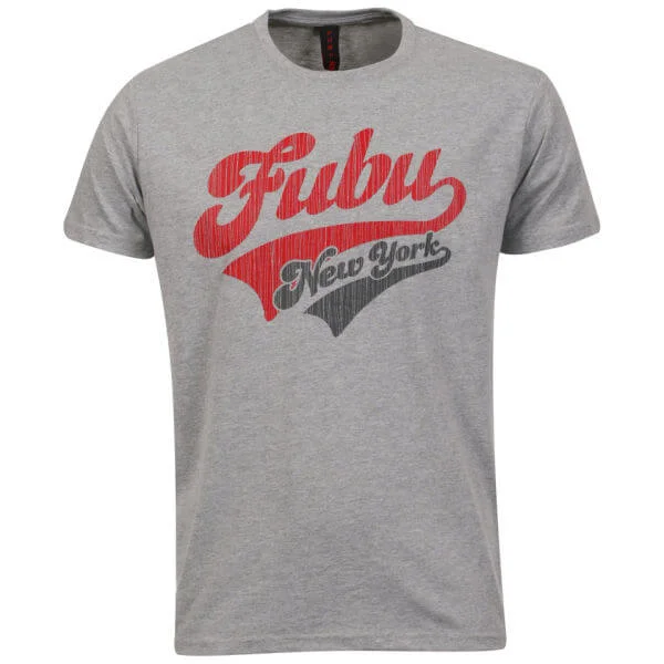 FUBU Men's Vintage New York T-shirt - Grey - S - Grey Image 1