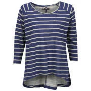 Brave Soul Women's Fraya Striped Top - Cream/Navy