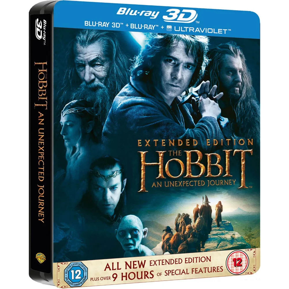 The Hobbit: An Unexpected Journey 3D - Extended Edition - Limited Edition Steelbook (Includes 2D Version and UltraViolet Copy) Image 1