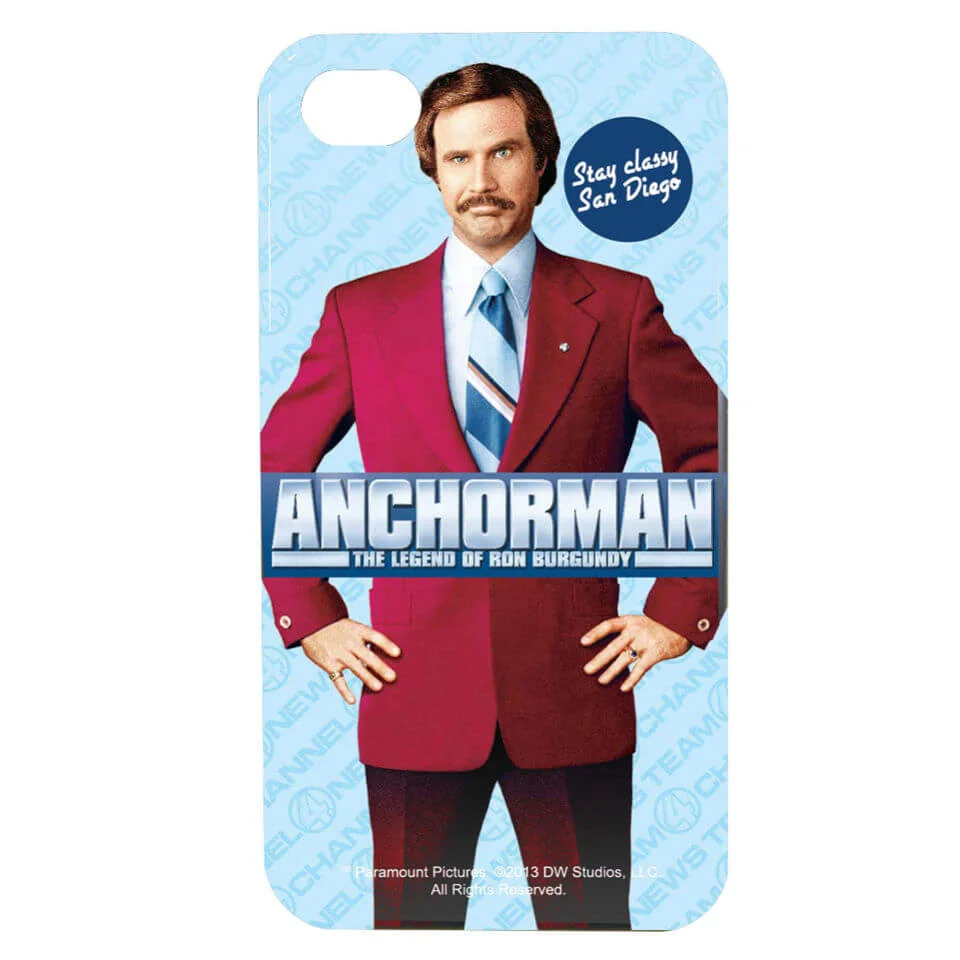 Anchorman Ron Burgundy iPhone 4/4S Case Image 1