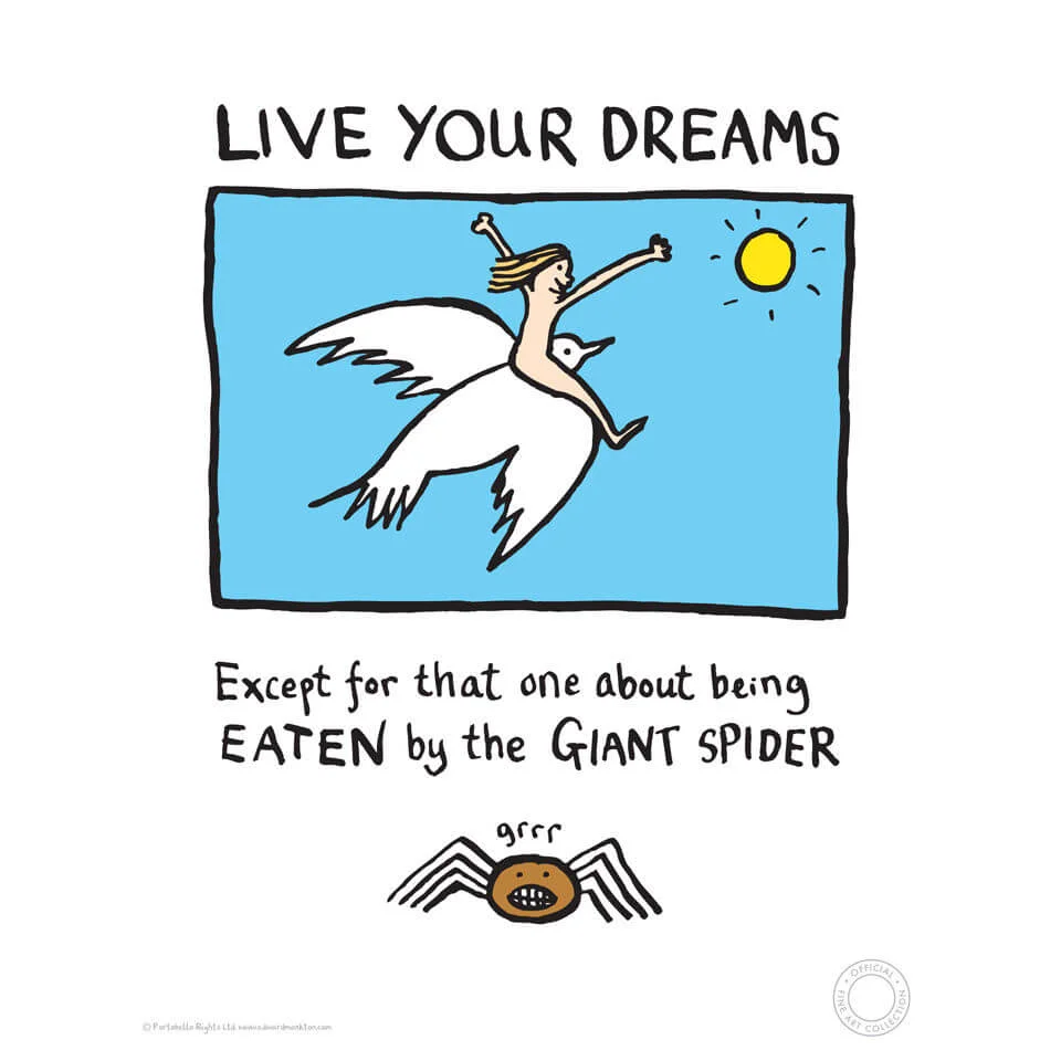 Edward Monkton Fine Art Print - Live Your Dreams Image 1